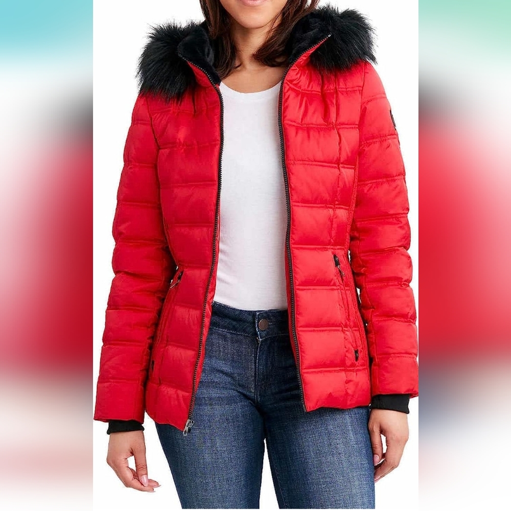 Nautica Women's Puffer Jacket Size Large Red